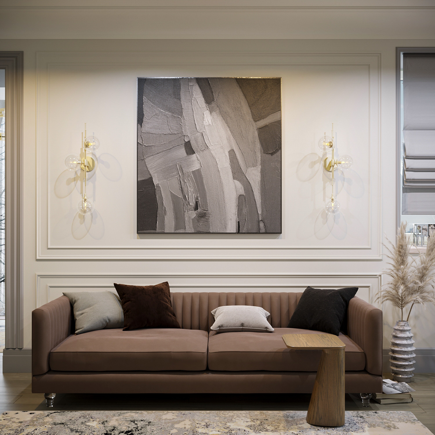 Кухня-гостиная для проекта СТАТУС, ЖК HOME SWEET HOME