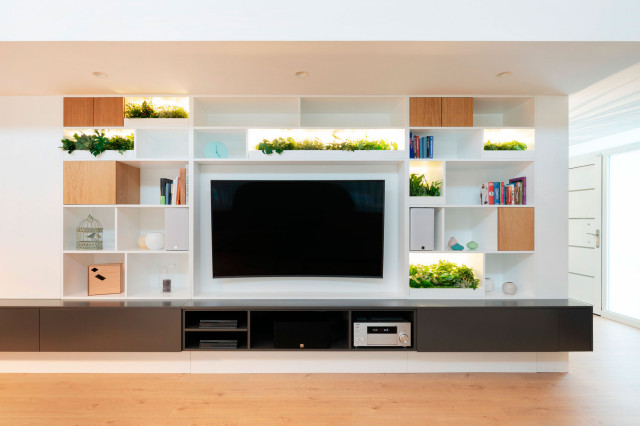 Unifamiliar en La Ca&ntilde;ada minimalistisch-wohnzimmer