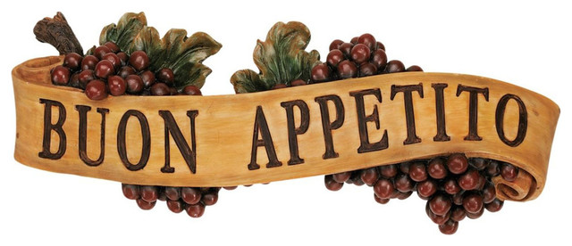 Buon Appetito Plaque Mediterranean Novelty Signs By Design Toscano