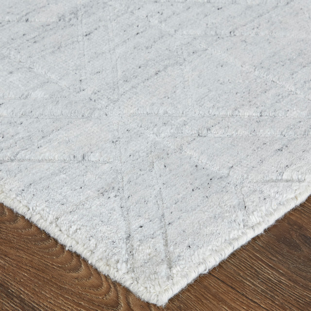 Weave & Wander Tierney Rug, Stone Blue/Apricot Tan, 10ft x 14ft