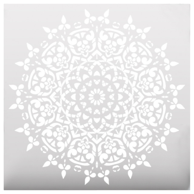 Round Symmetrical Mandala Stencil - Craftsman - Wall Stencils - by ...