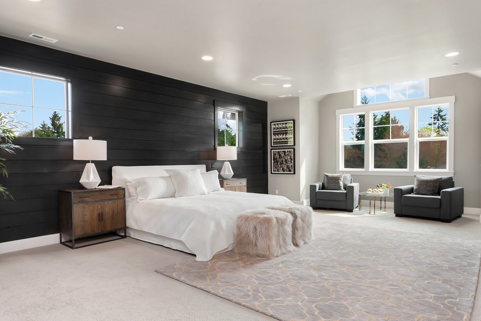 Inspiration for a transitional bedroom in Seattle.