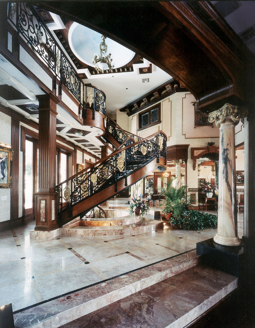 Eclectic Mediterranean Victorian Interior Design Foyer W