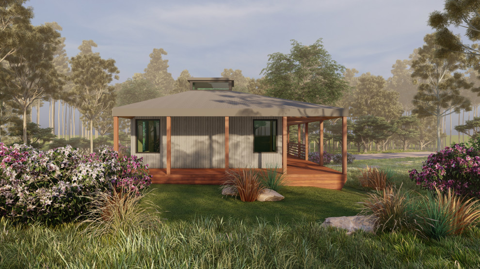 Design ideas for a contemporary exterior in Melbourne.