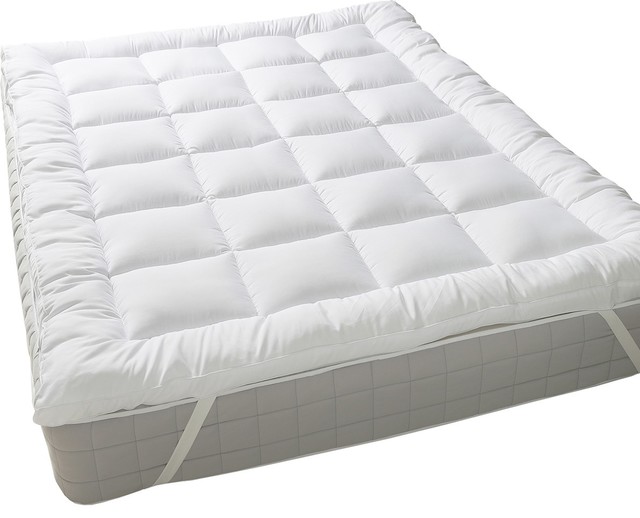 Royal 2" Bamboo Filled Cotton Mattress Topper, Full Modern Mattress