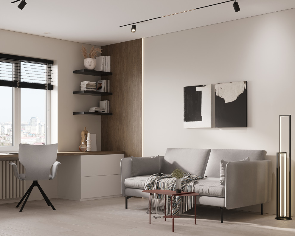 Современный интерьер в ЖК «Znak», Ижевск, 73 кв. м2