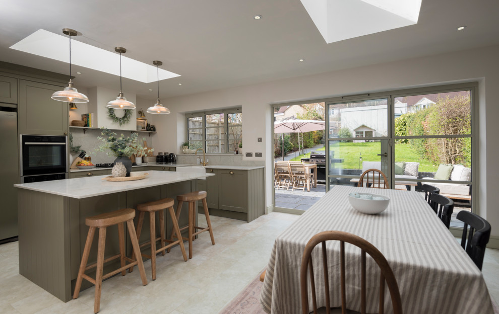 This is an example of a farmhouse kitchen in Buckinghamshire.