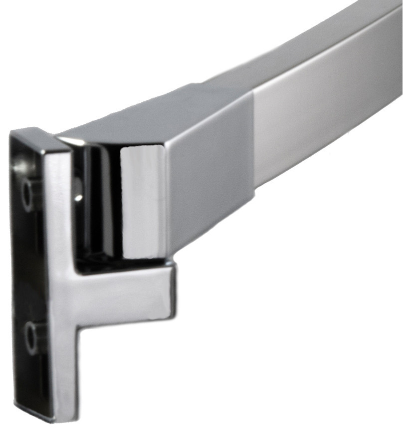 60" Fixed Straight Shower Curtain Rod Shower Curtain Rods by