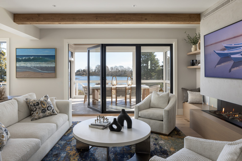 Inspiration for a coastal deck remodel in Providence