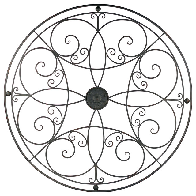 Metal Scroll Wall Decor round scroll wall decor, metal, 49" - rustic - wall panels - Metal Scroll Wall Decor round scroll wall decor, metal, 49" - rustic - wall panels -
