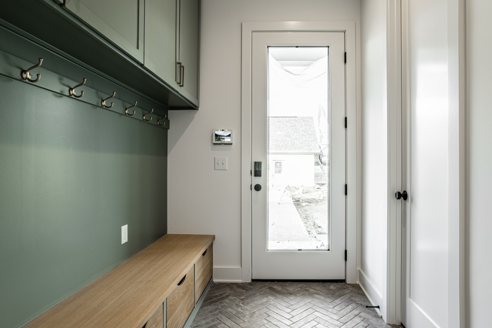 Entryway - transitional entryway idea in Indianapolis