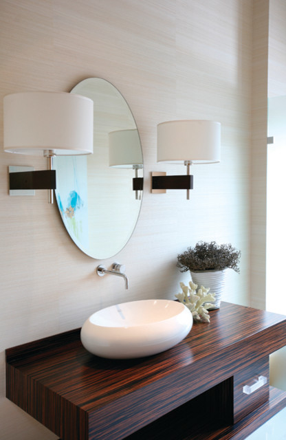 This is an example of a contemporary powder room in Vancouver.