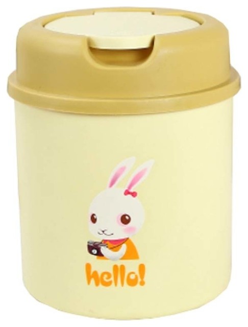 Desktop Trash Bin Mini Household Kitchen Bedroom Office Supply Rabbit Style