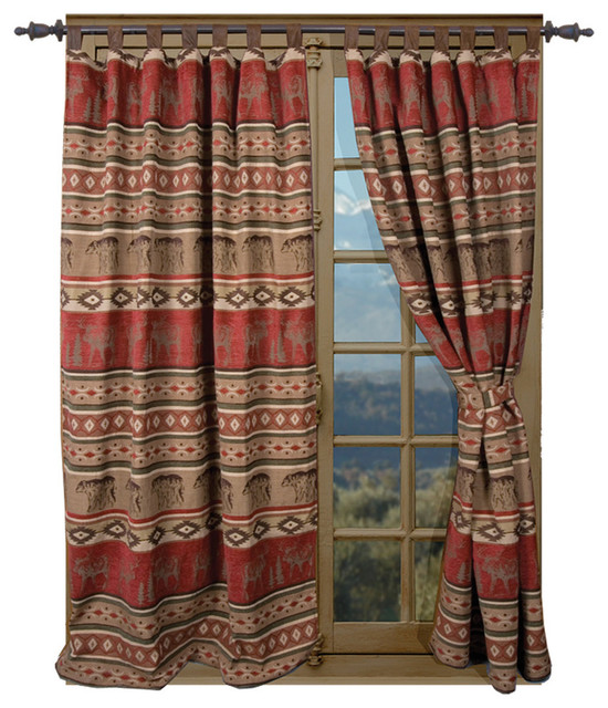 Adirondack Rustic Cabin Curtain Drape Set Rustic Curtains By