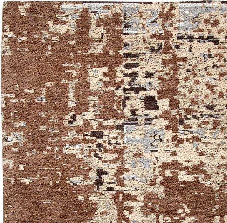 Aldey Brown Pixel Camo Cotton Rug, 5'x8'