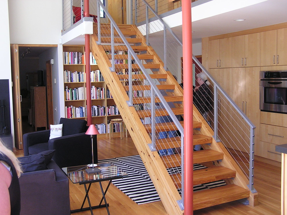 Inspiration for a contemporary staircase in Raleigh.
