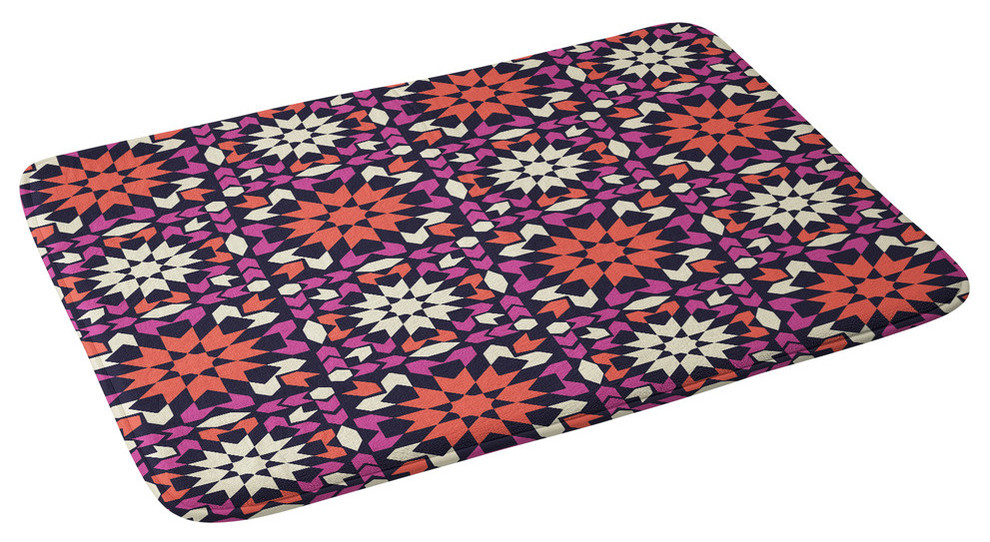 Zoe Wodarz Sunset Arrow Tile Memory Foam Bath Mat, 34