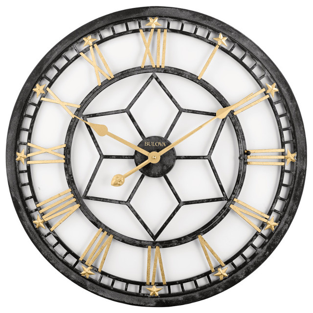 Bulova Starlight 24 Inch Oversize Wall Clock With Led Lighting C4875 Industrial Clocks By Expressions Of Time Llc - Bulova Wall Clock Replacement Parts Bulova Starlight 24 Inch Oversize Wall Clock With Led Lighting C4875 Industrial Clocks By Expressions Of Time Llc - Bulova Wall Clock Replacement Parts