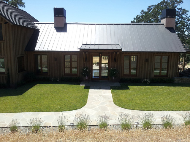 1960s Ranch House Landscaping Barn Style House Custom Windows and Doors Traditional 