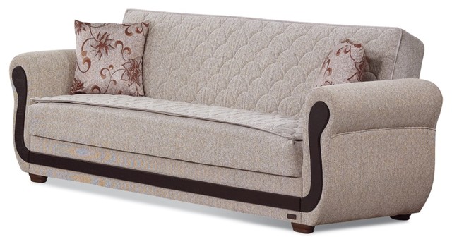 Empire Furniture Usa Newark Large Folding Sofa Sleeper Bed And Light Brown
