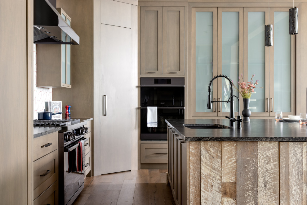 Mountain style kitchen photo in Calgary