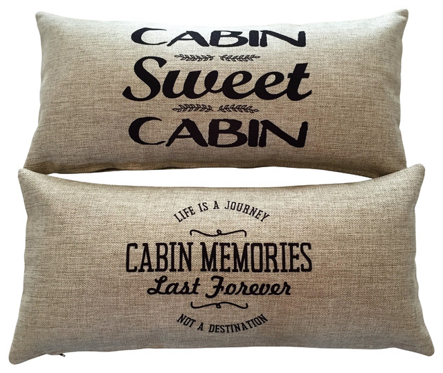 Cabin Memories Rustic Reversible Pillow Mountain Lodge Lake Gifts