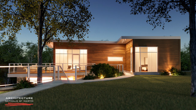 Pool House trendy-hus-og-facade