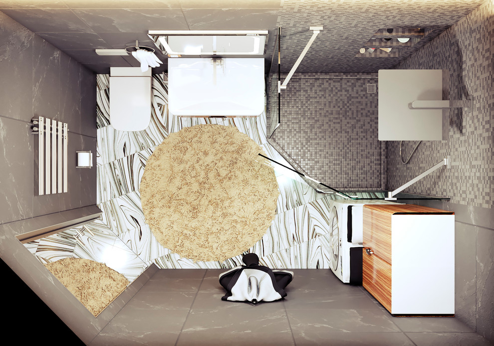 Визуализация санузла для студии дизайна АБАК Москва