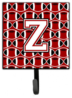Carolines Treasures Letter R Football Cardinal and White Leash or Key Holder CJ1082-RSH4 Small Multicolor 