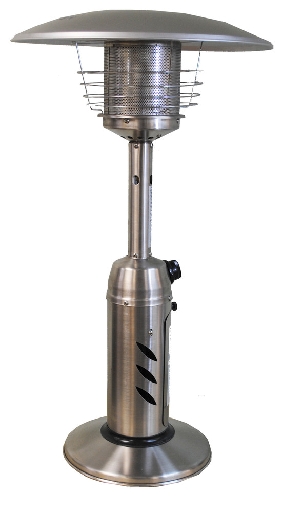 Patio Heater Table Top Round Stainless Steel Finish Transitional