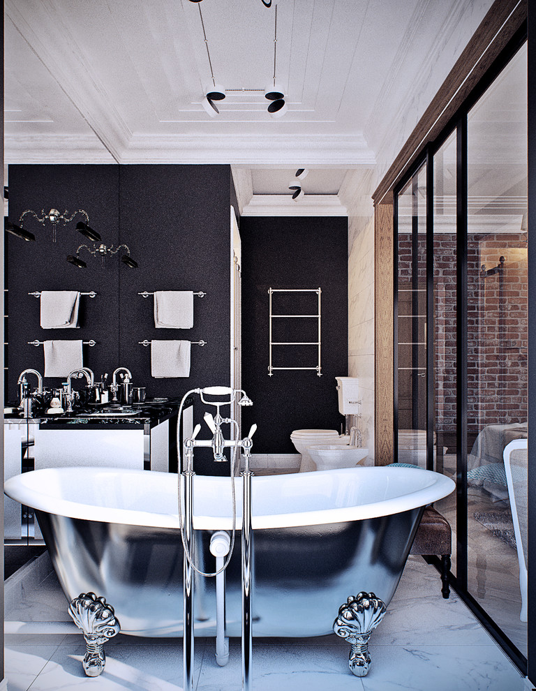 Квартира в темном лофте