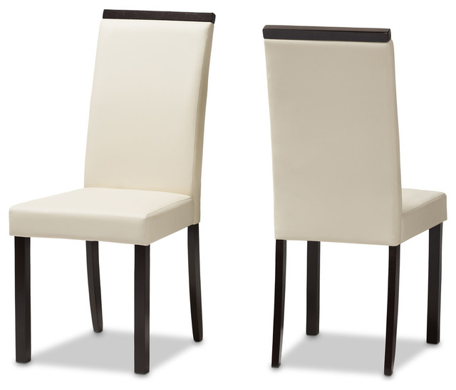 Daveney Cream Faux Leather Upholstered, How To Clean Cream Fabric Dining Chairs