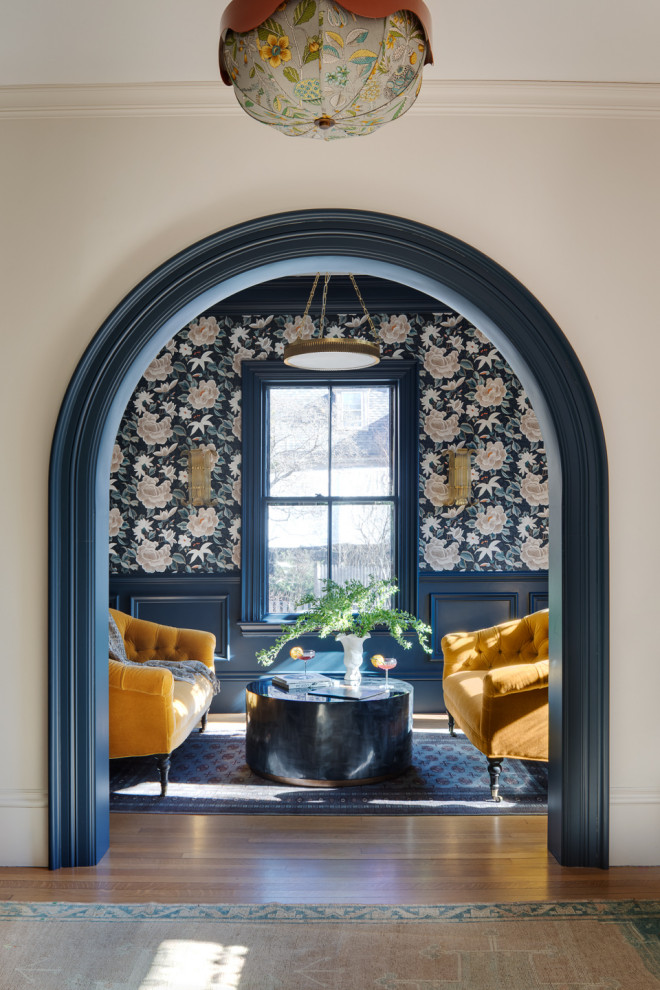 Inspiration for a transitional home design remodel in Boston