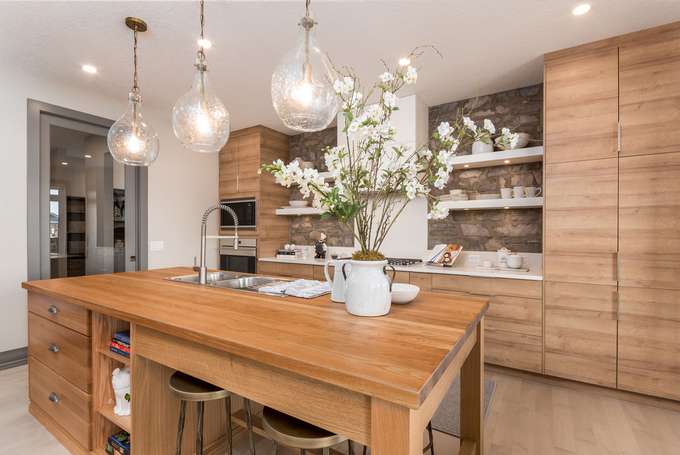 Inspiration for a transitional kitchen remodel in Calgary