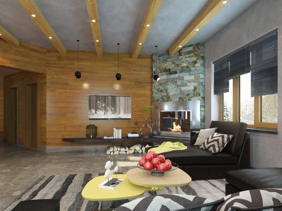 коттедж в стиле лофт