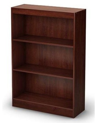 3 Shelf Bookcase In Royal Cherry Made From Carb Compliant