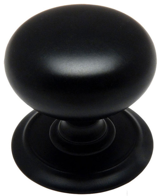 Round Knob With Backplate, Set of 25 Transitional