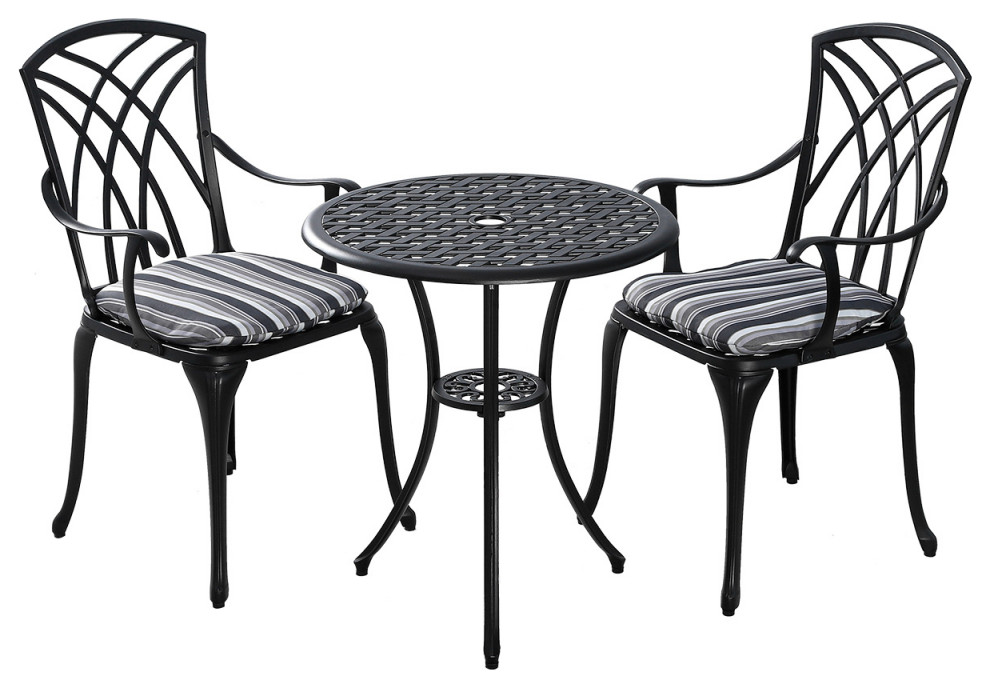 cast aluminium bistro set white