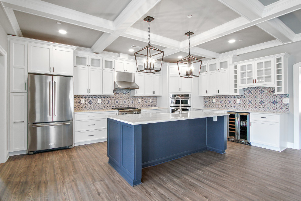 Beautiful Navy & White Transitional Kitchen
