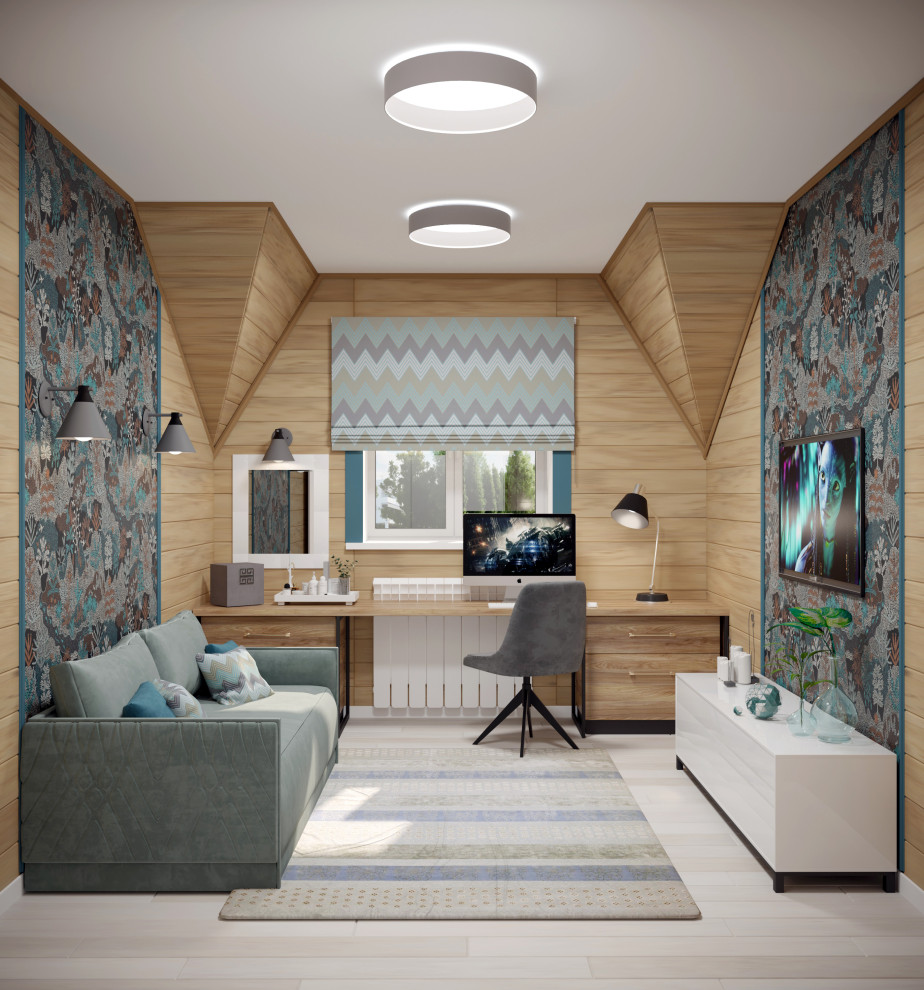 Интерьер жилого домас мансардой,г. Бор