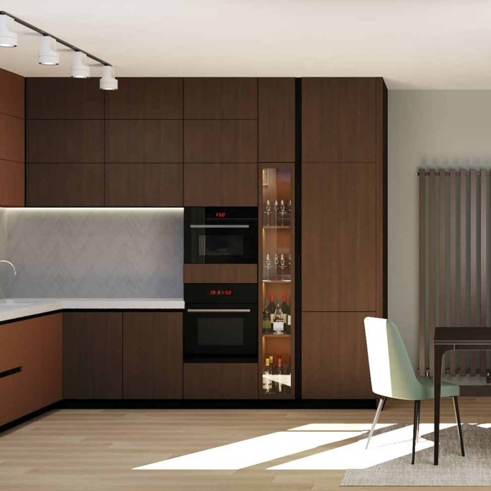 кухня гостиная в загородном доме