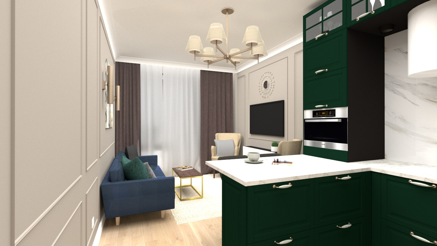 Яркая евродвушка в ЖК Гринландия-2 для молодой женщины