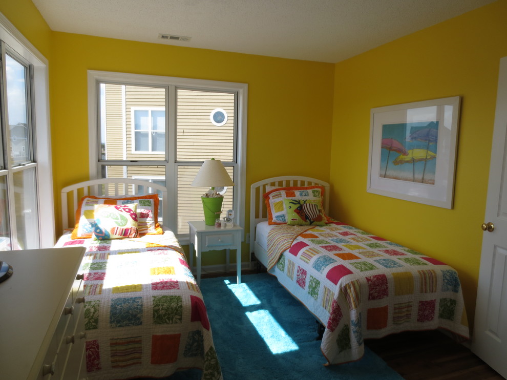 Photo of a beach style bedroom in Other.