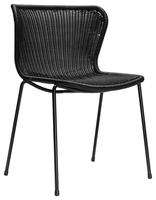 C603 Outdoor Dining Chair, Black Frame - Tropical - Outdoor Dining ...