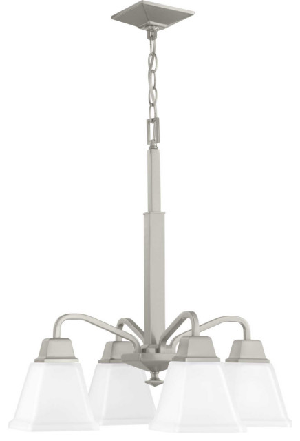Clifton Heights 4 Light Chandelier, Brushed Nickel