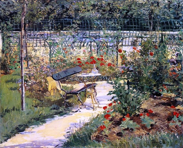 Edouard Manet The Bench Also Known As My Garden Gallery Wrapped