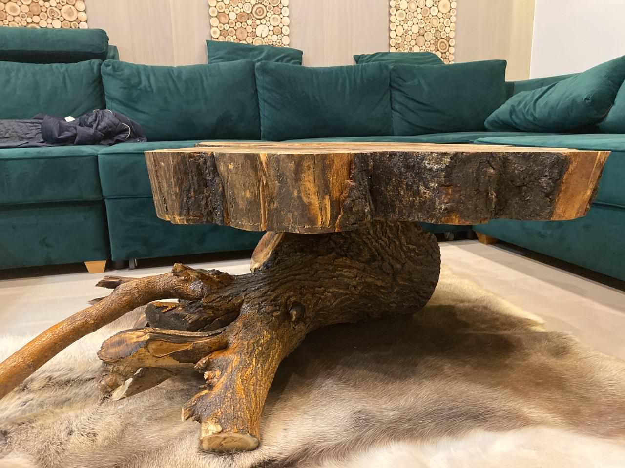 Журнальный стол из спила бука "Nature"