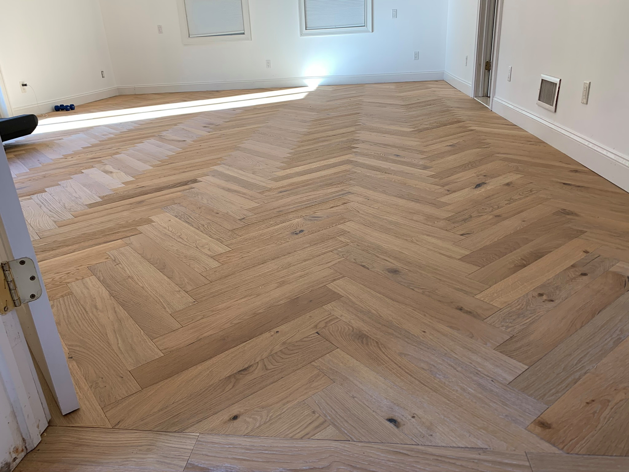 Herringbone Hardwood Flooring Installation