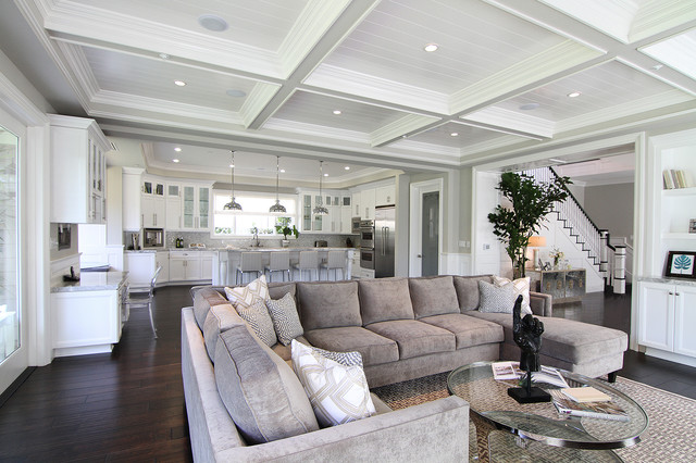 Pacific Palisades Neo Traditional Transitional Living Room