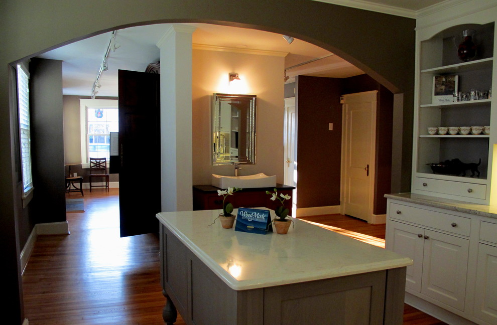 Example of a transitional kitchen design in Raleigh